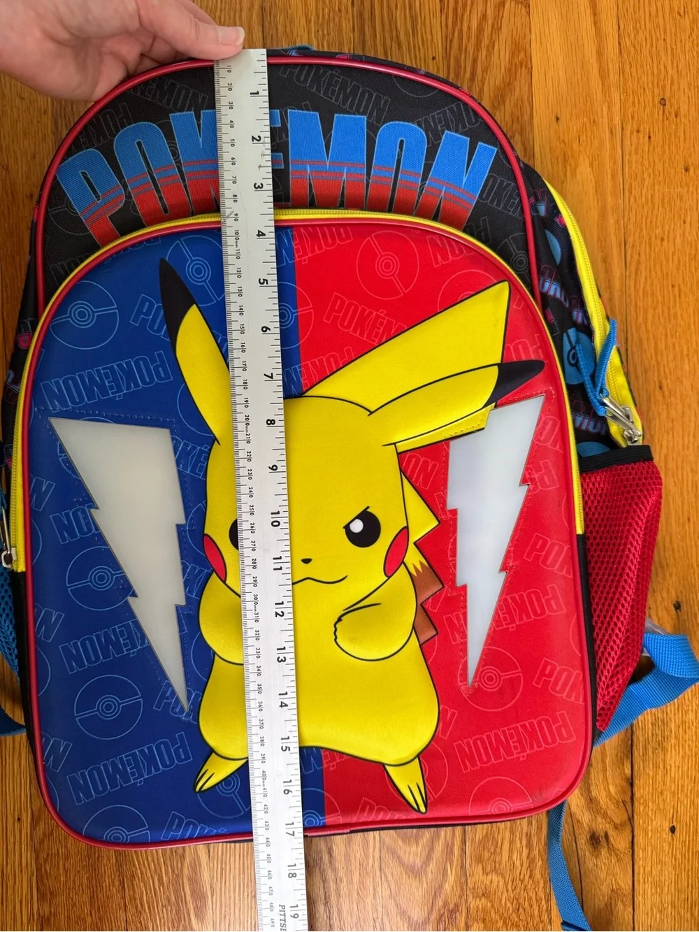 Pikachu Kids Backpack - Yellow/Blue/Red - lights up